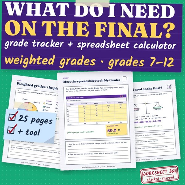 What Do I Need on the Final?: printable study-skills unit by Worksheet365